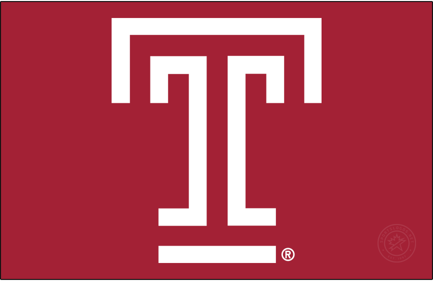 Temple Owls 2020-Pres Primary Dark Logo v2 diy DTF decal sticker